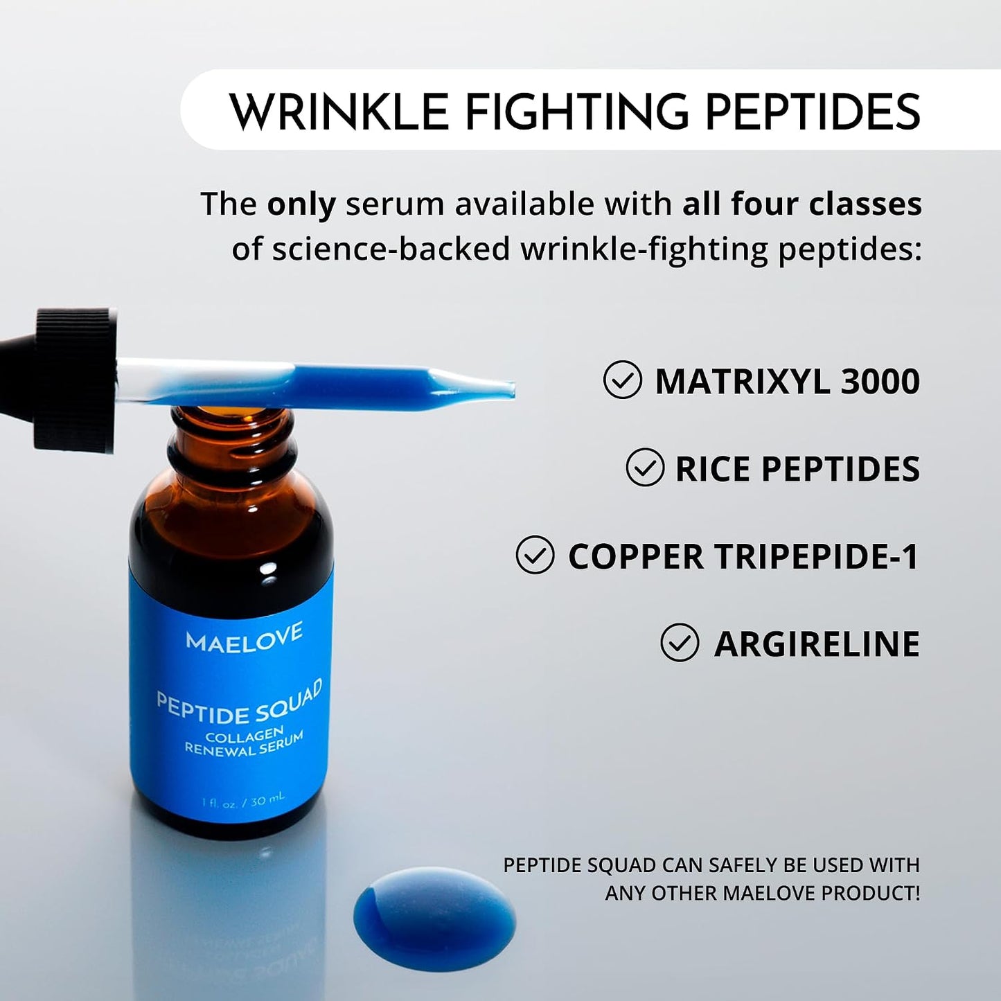 MAELOVE Peptide Squad Collagen Renewal Serum, 1 fl oz
