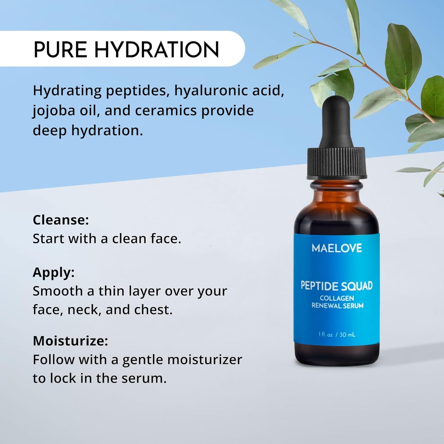 MAELOVE Peptide Squad Collagen Renewal Serum, 1 fl oz