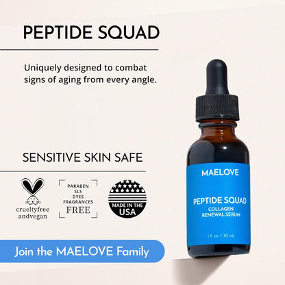 MAELOVE Peptide Squad Collagen Renewal Serum, 1 fl oz